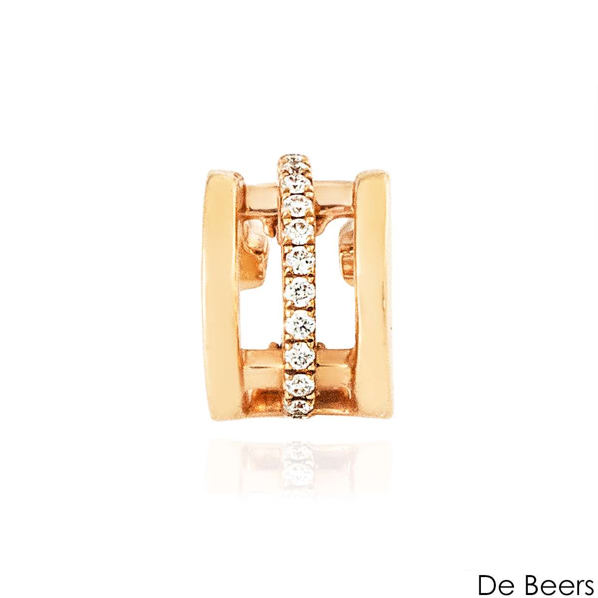 De Beers Horizon Rose Gold Diamond Ear Cuff